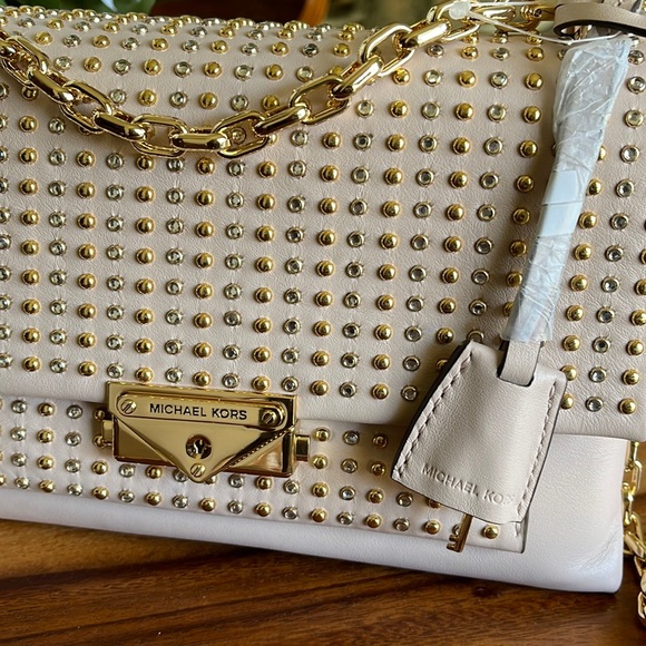 Micheal kors Studded Leather Chain Shoulder Bag - Picture 15 of 16